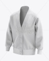 Men's Cardigan Mockup - Halfside View