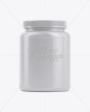 Protein Jar W/ Screw Cap Mockup Protein Jar W/ Screw Cap Mockup