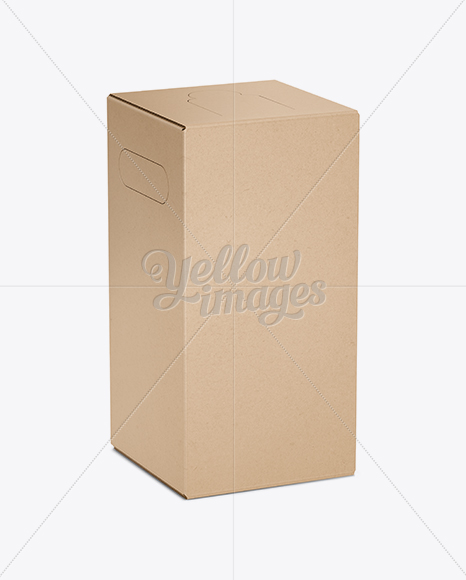 Kraft Paper Wine Box - 70° Angle