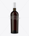 Antique Green Wine Bottle W/ Red Wine Mockup