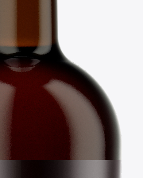 Dark Amber Glass Bordeaux Bottle Mockup