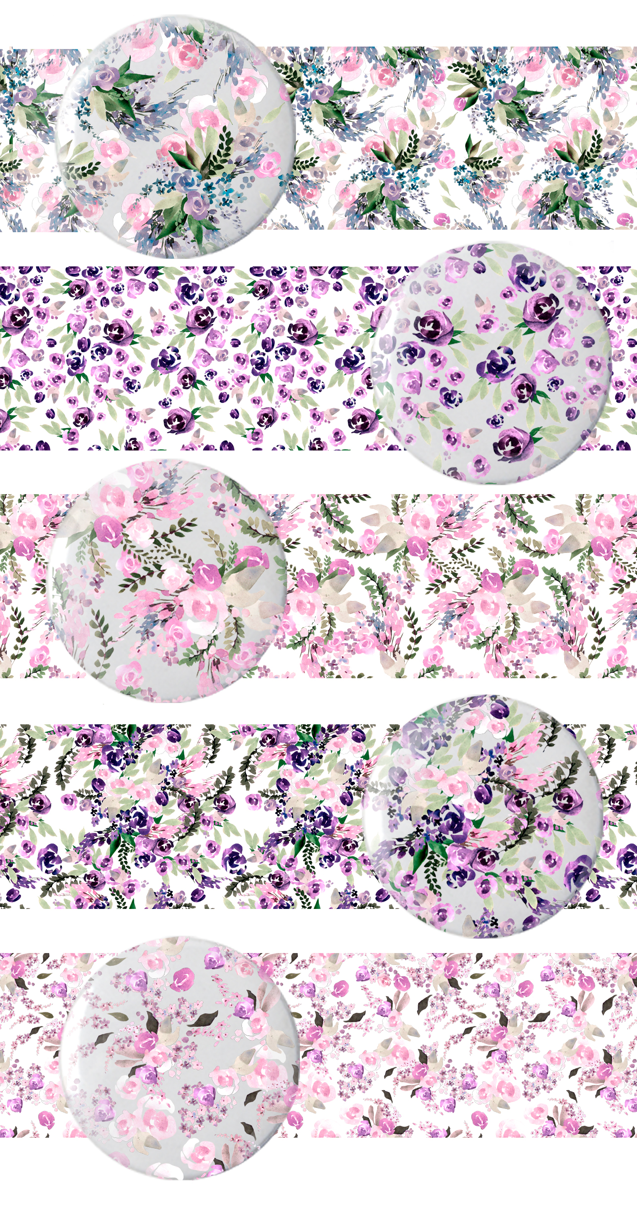 Hand Drawn Watercolor Flowers Hand Drawn Watercolor Flowers