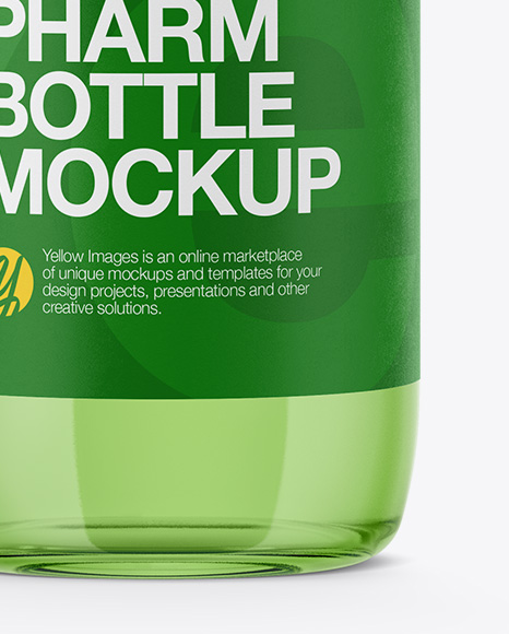 60ml Clear Glass Bottle Mockup