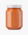 Baby Food Carrot Puree Jar Mockup