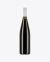 750ml Olive Green Glass Bottle With Red Wine Mockup