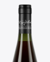 750ml Olive Green Glass Bottle With Red Wine Mockup 750ml Olive Green Glass Bottle With Red Wine Mockup