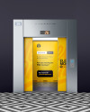 Elevator With Half Opened Doors Mockup