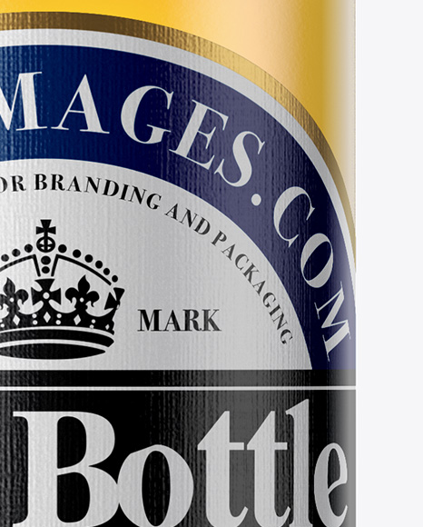 Clear Beer Bottle Mockup