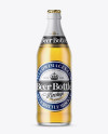 Clear Beer Bottle Mockup