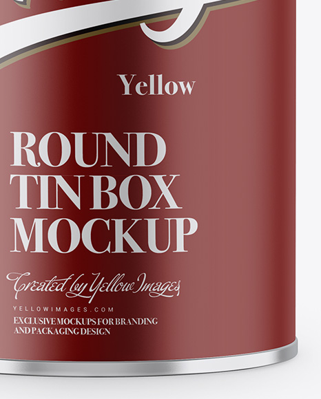 Matte Tin Can Box Mockup