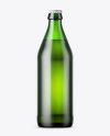 Green Beer Bottle Mockup