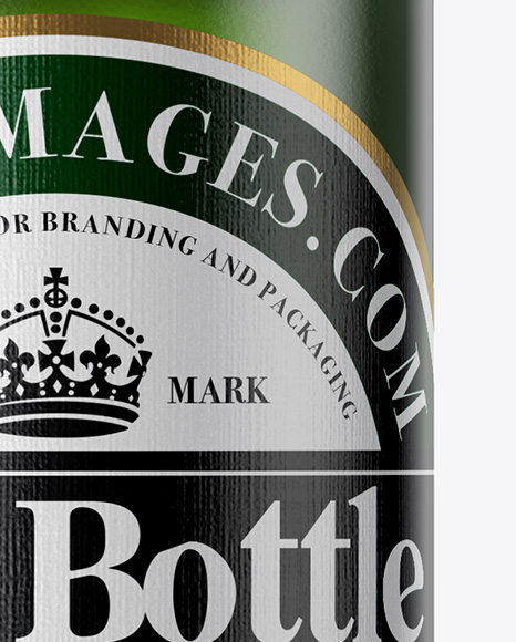 Green Beer Bottle Mockup