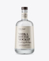 Clear Glass Vodka Bottle Mockup Clear Glass Vodka Bottle Mockup