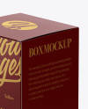Paper Box Mockup - Halfside View (High-Angle Shot)