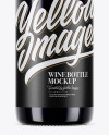 750ml Blue Glass Bottle With Red Wine Mockup