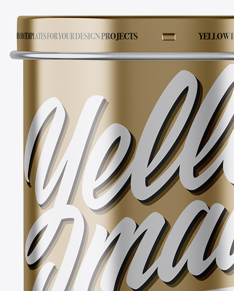 Metallic Tin Can Box Mockup