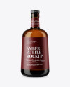 Amber Glass Bottle Mockup Amber Glass Bottle Mockup