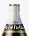 Amber Bottle With Dark Beer Mockup