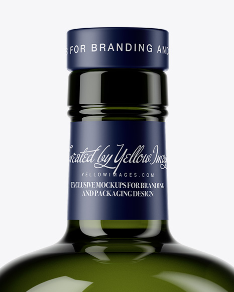 Green Glass Bottle Mockup Green Glass Bottle Mockup
