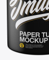Glossy Paper Tube Mockup - High Angle Shot