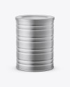 Metallic Tin Can Mockup - High Angle Shot