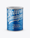 Metallic Tin Can Mockup - High Angle Shot