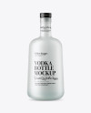 Frosted Glass Vodka Bottle Mockup Frosted Glass Vodka Bottle Mockup