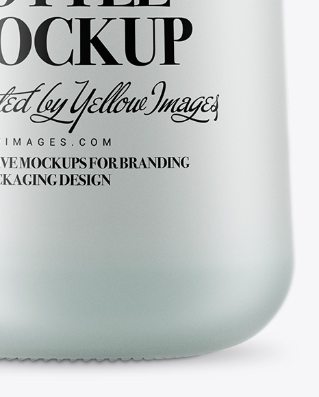 Frosted Glass Vodka Bottle Mockup Frosted Glass Vodka Bottle Mockup