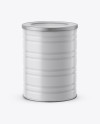Glossy Tin Can Mockup - High-Angle Shot