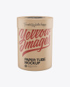 Kraft Paper Tube Mockup - High-Angle Shot