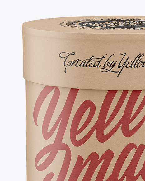 Kraft Paper Tube Mockup - High-Angle Shot