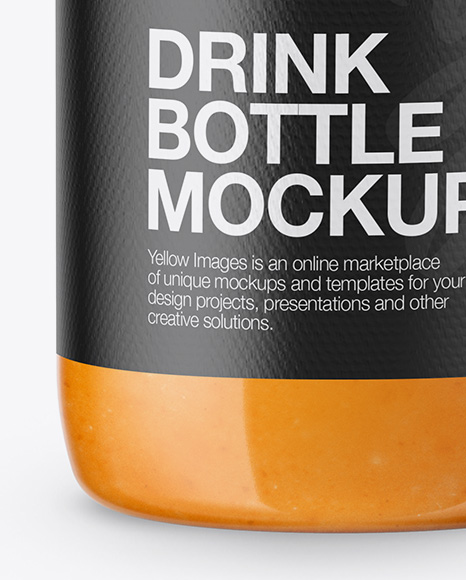 Orange Drink Bottle Mockup