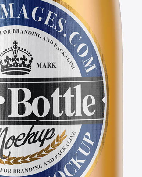 Clear Beer Bottle Mockup