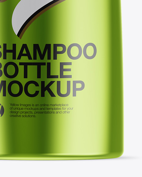 Metallic Shampoo Bottle Mockup