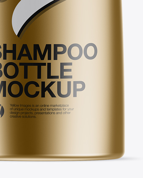 Matte Metallic Shampoo Bottle Mockup