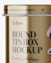 Metallic Tin Can Box Mockup