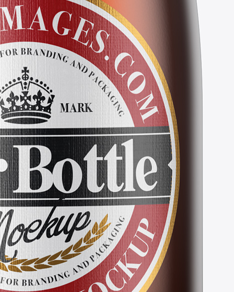 Amber Beer Bottle Mockup