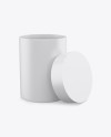 Opened Glossy Paper Tube Mockup - High-Angle Shot
