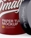 Opened Matte Paper Tube Mockup - High-Angle Shot