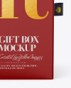 Matte Gift Box Mockup - Front View