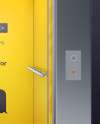 Elevator With Opened Doors Mockup