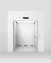 Elevator With Opened Doors Mockup