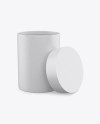 Opened Kraft Paper Tube Mockup - High-Angle Shot