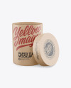 Opened Kraft Paper Tube Mockup - High-Angle Shot