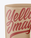 Opened Kraft Paper Tube Mockup - High-Angle Shot
