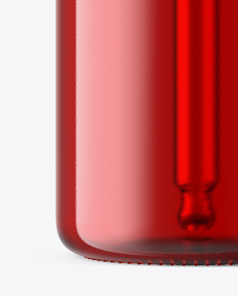 50ml Red Glass Dropper Bottle