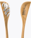 Wooden World Cup Victory Spoons Mockup - Front View