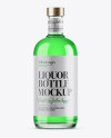 700ml Clear Glass Liquor Bottle Mockup