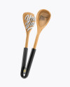 Wooden World Cup Victory Spoons Mockup - Half Side View