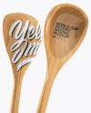 Wooden World Cup Victory Spoons Mockup - Half Side View